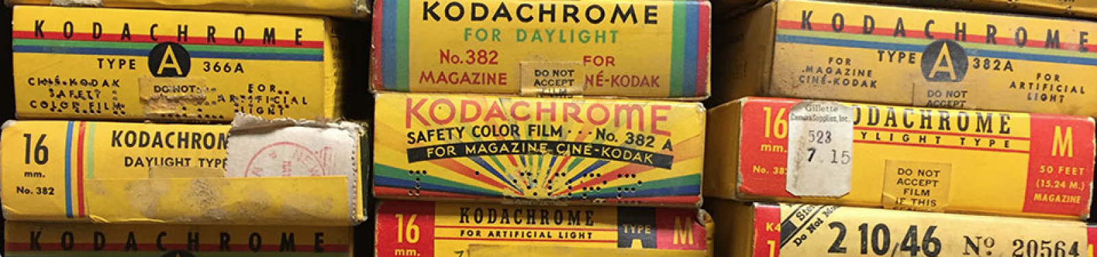 stack of Kodachrome film boxes