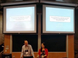 Peter Leonard and Lindsay King presenting their paper