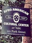 sign for the Afro-American Cultural Center at Yale