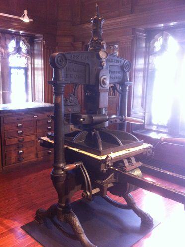 Albion hand press at The Bibliographical Press