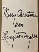 Langston Hughes wishing Merry Christmas