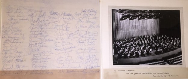 Signaures of New York Philharmonic