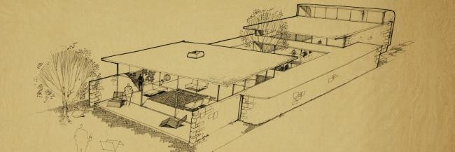 Drawing of the Manuscript Society House in New Haven, Connecticut. Drawing of the Manuscript Society House in New Haven, Connecticut.