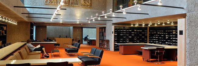 The Periodicals Reading Room at the Haas Arts Library