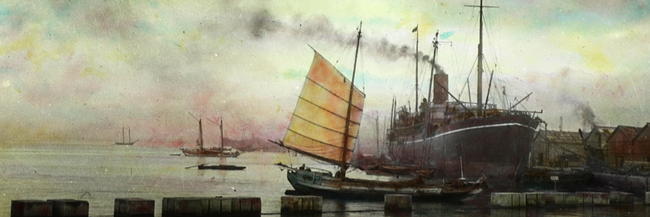 Chinese Port View (glass lantern slides, Lin Collection) Chinese Port View