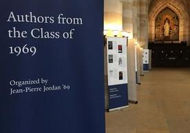 Authors from the Class of 1969 exhibit poster in the nave