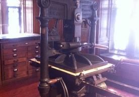 Albion hand press at The Bibliographical Press