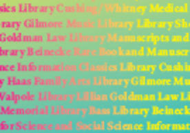 graphic of Yale library names