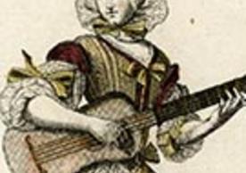 Woman playing the lute