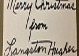 Langston Hughes wishing Merry Christmas