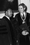 Dr. King in regalia with President Bewster 