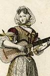 Woman playing the lute